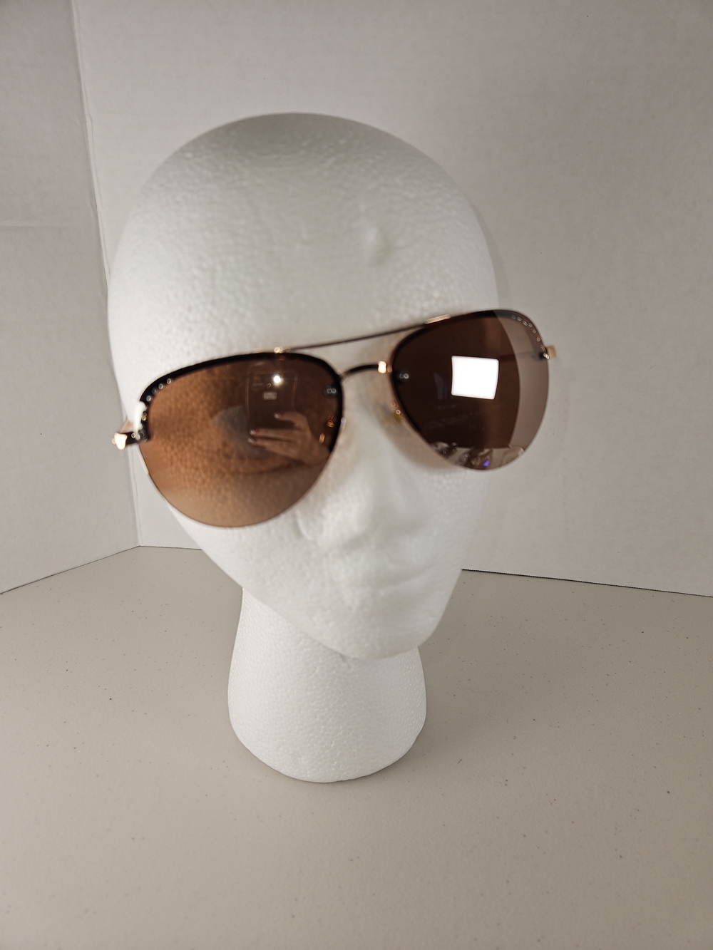 Aviator Sunglasses in Rose Gold With Fun Gems - Women's Fashion Accessory